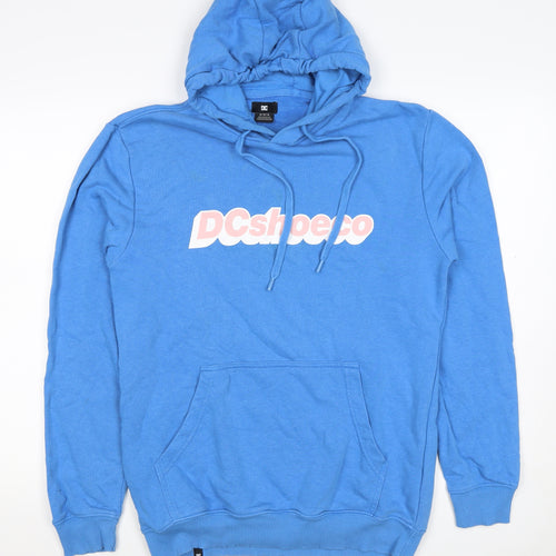 DC Shoes Men’s Blue M Pullover Logo Graphic Hooded Sweatshirt
