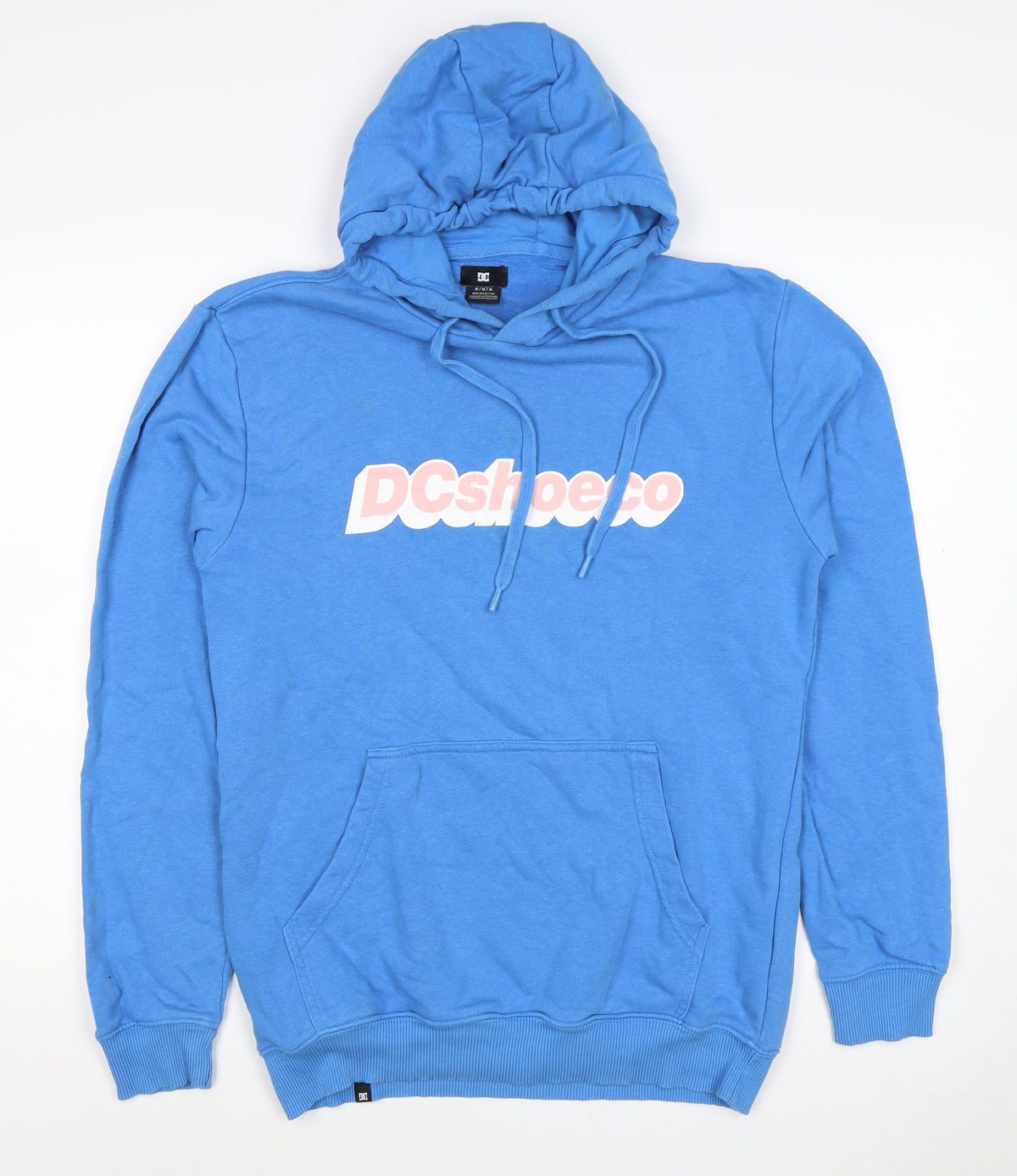 DC Shoes Men’s Blue M Pullover Logo Graphic Hooded Sweatshirt