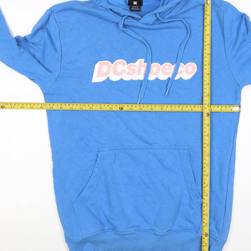 DC Shoes Men’s Blue M Pullover Logo Graphic Hooded Sweatshirt