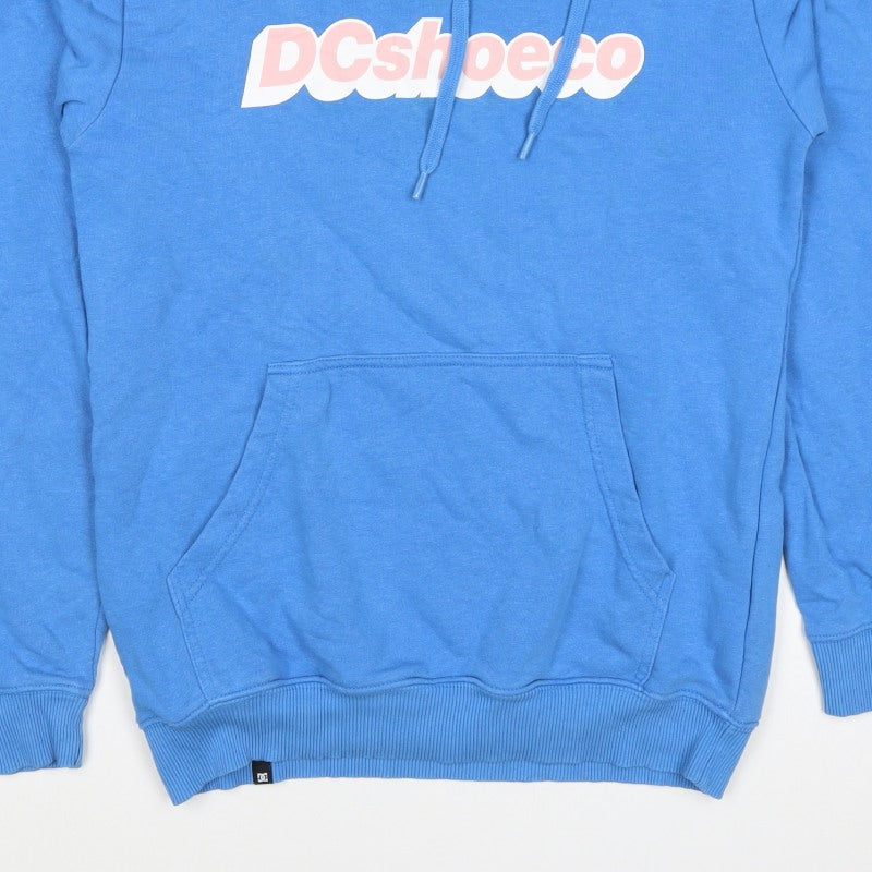 DC Shoes Men’s Blue M Pullover Logo Graphic Hooded Sweatshirt