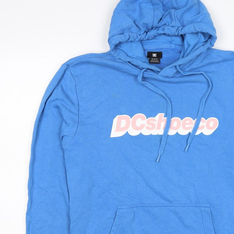 DC Shoes Men’s Blue M Pullover Logo Graphic Hooded Sweatshirt