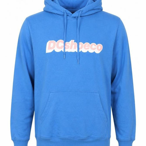 DC Shoes Men’s Blue M Pullover Logo Graphic Hooded Sweatshirt