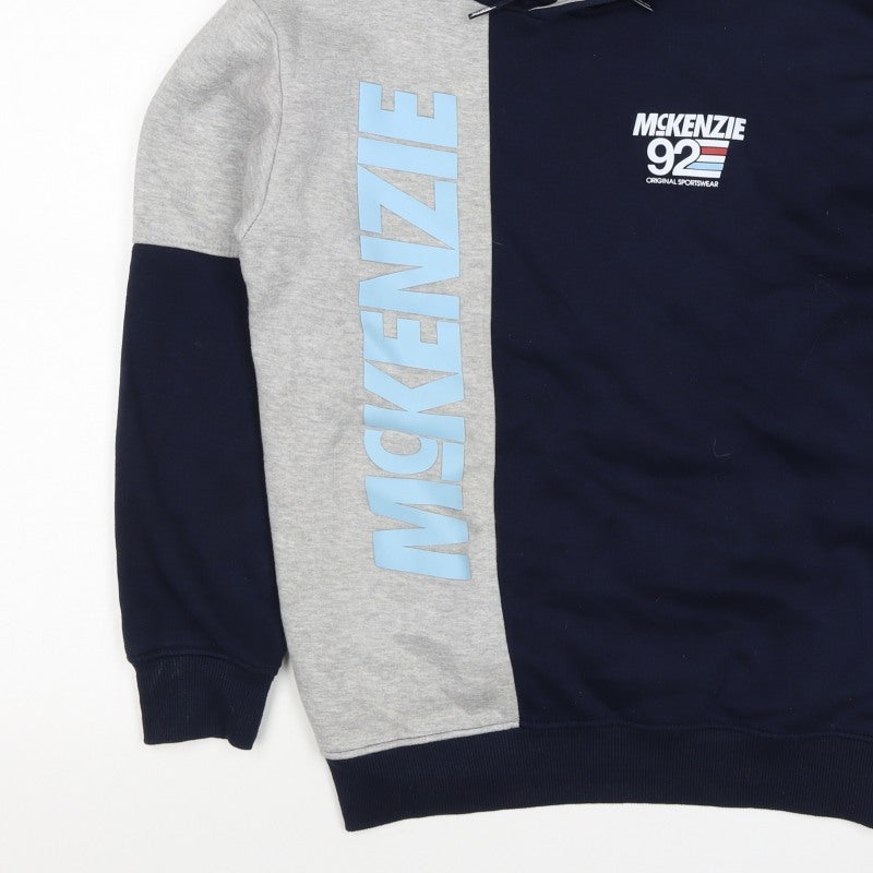 Additional view of McKenzie boys’ blue grey 3-4 years pullover logo hoodie