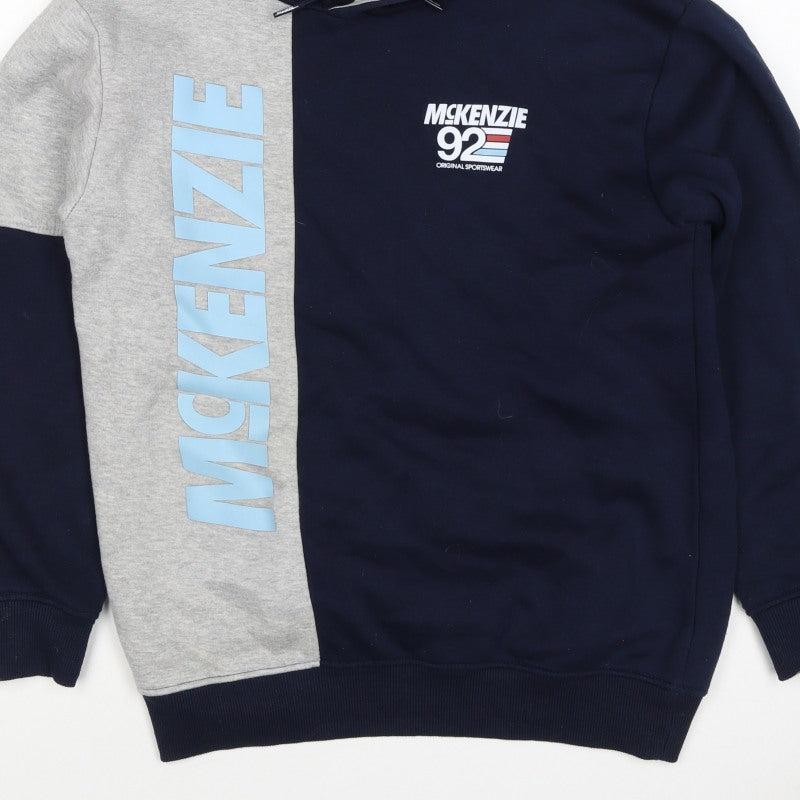 Additional view of McKenzie boys’ blue grey 3-4 years pullover logo hoodie