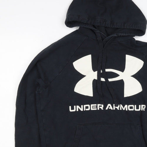 Under Armour Boys Black S Pullover Hoodie Logo Fleece Sports