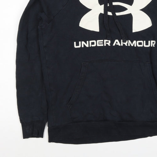 Under Armour Boys Black S Pullover Hoodie Logo Fleece Sports