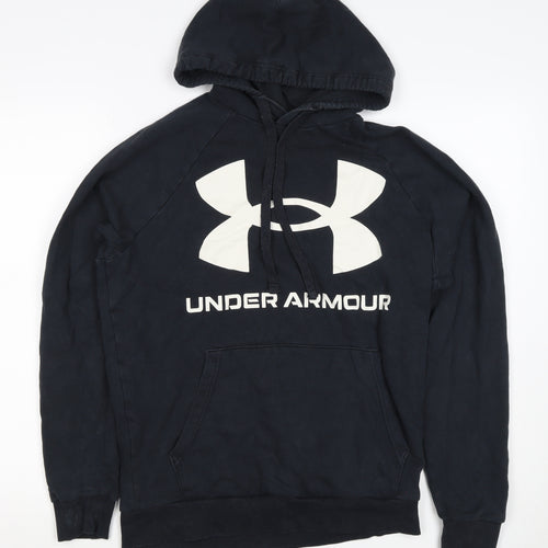 Under Armour Boys Black S Pullover Hoodie Logo Fleece Sports