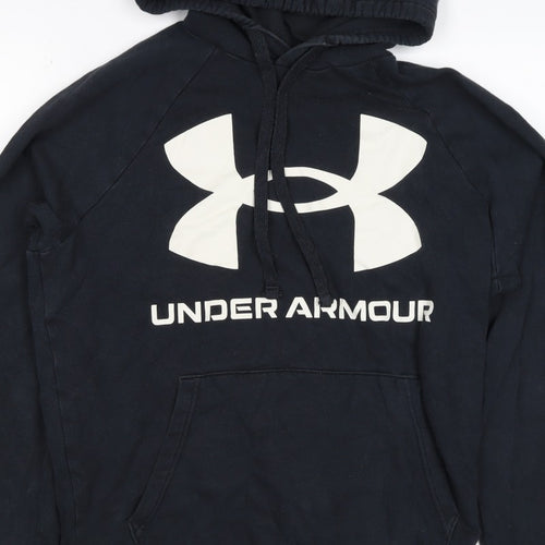 Under Armour Boys Black S Pullover Hoodie Logo Fleece Sports