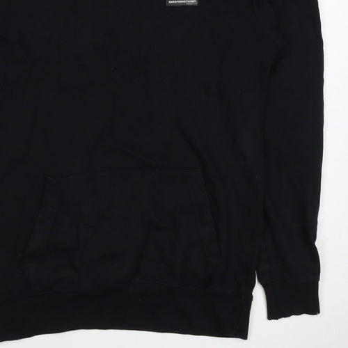 Good For Nothing Men’s Black S Pullover Hoodie Logo Kangaroo Pocket