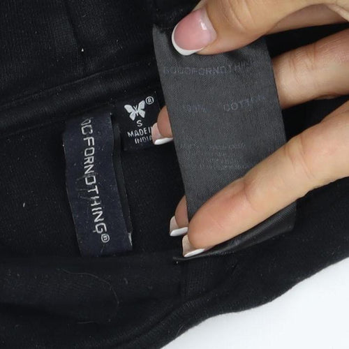 Good For Nothing Men’s Black S Pullover Hoodie Logo Kangaroo Pocket