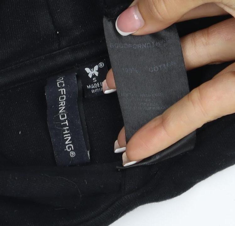 Good For Nothing Men’s Black S Pullover Hoodie Logo Kangaroo Pocket