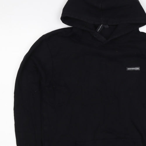 Good For Nothing Men’s Black S Pullover Hoodie Logo Kangaroo Pocket