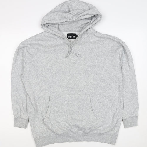 Pieces Men’s Grey S Pullover Hoodie Drawstring Kangaroo Pocket