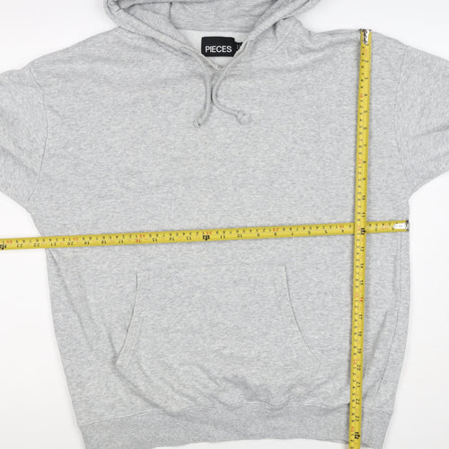 Pieces Men’s Grey S Pullover Hoodie Drawstring Kangaroo Pocket