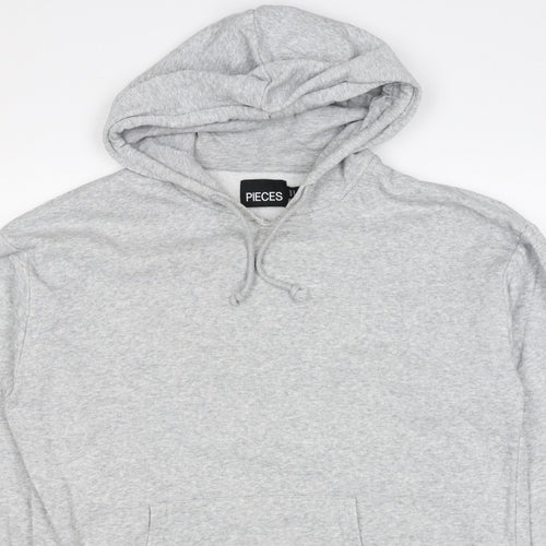 Pieces Men’s Grey S Pullover Hoodie Drawstring Kangaroo Pocket