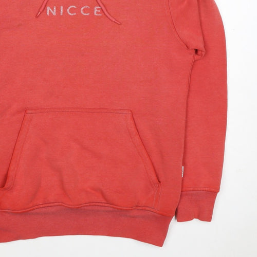 Nicce Men’s Red XS Pullover Hoodie Logo Drawstring Pockets