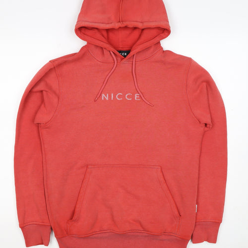 Nicce Men’s Red XS Pullover Hoodie Logo Drawstring Pockets