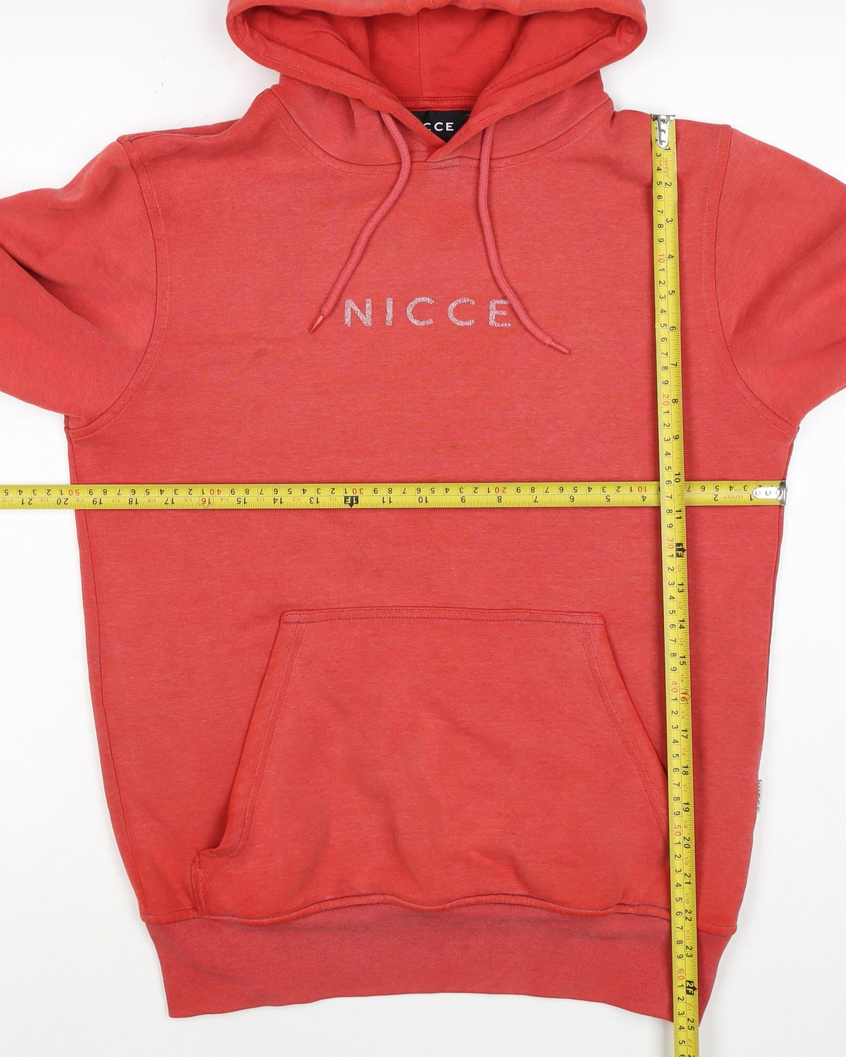 Nicce Men’s Red XS Pullover Hoodie Logo Drawstring Pockets