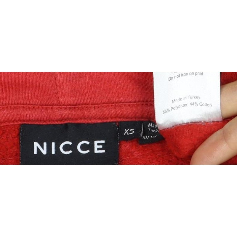 Nicce Men’s Red XS Pullover Hoodie Logo Drawstring Pockets