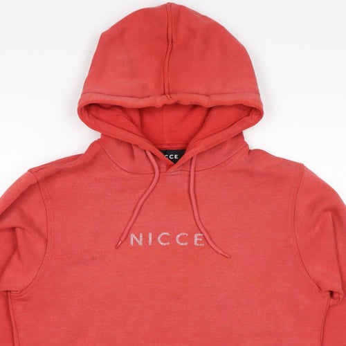 Nicce Men’s Red XS Pullover Hoodie Logo Drawstring Pockets