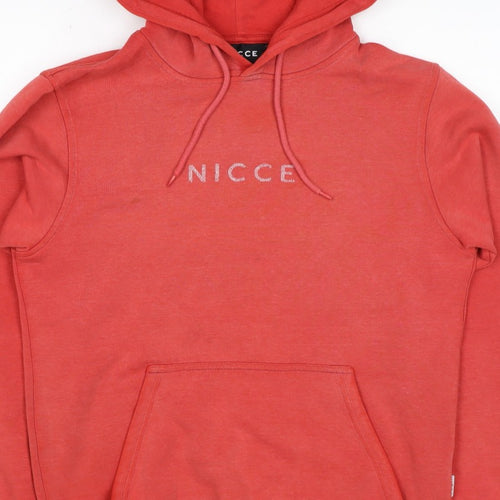 Nicce Men’s Red XS Pullover Hoodie Logo Drawstring Pockets