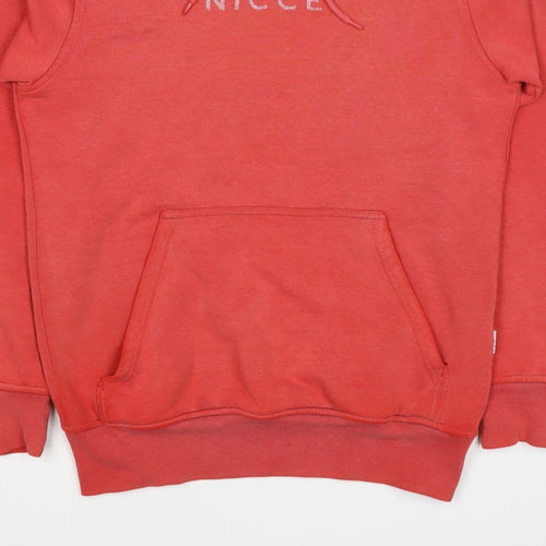 Nicce Men’s Red XS Pullover Hoodie Logo Drawstring Pockets
