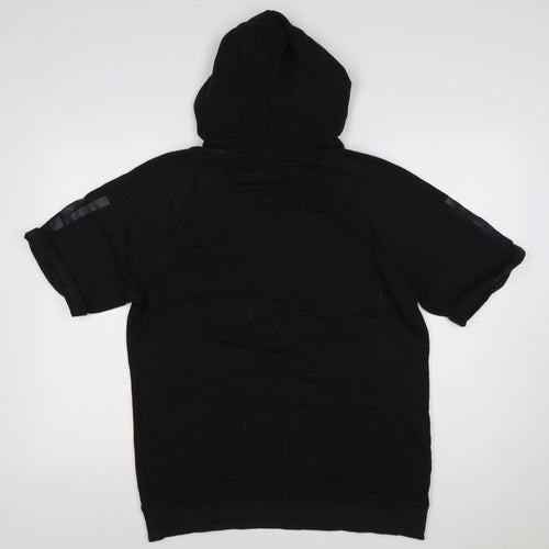 G-Star RAW Men’s Black L Short Sleeve Graphic Pullover Hoodie