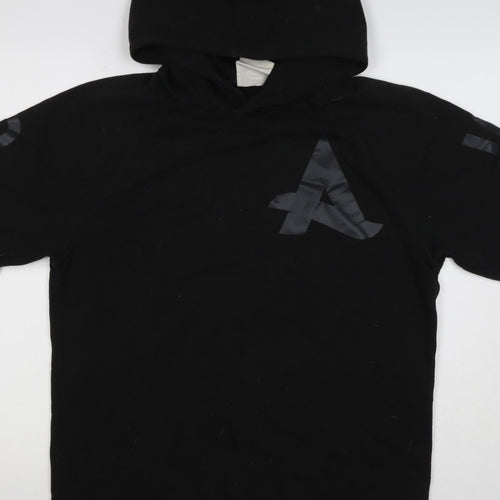 G-Star RAW Men’s Black L Short Sleeve Graphic Pullover Hoodie