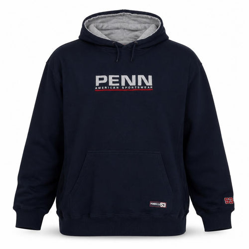 Penn Men’s Blue XL Pullover Hoodie Logo Graphic Print Kangaroo Pocket