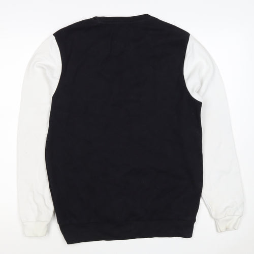 Jack Wills Men’s Black White S Pullover Crew Neck Logo Sweatshirt