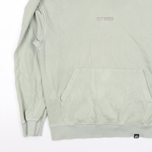 OutsideIn Men’s Green XS Pullover Hoodie Logo Kangaroo Pocket