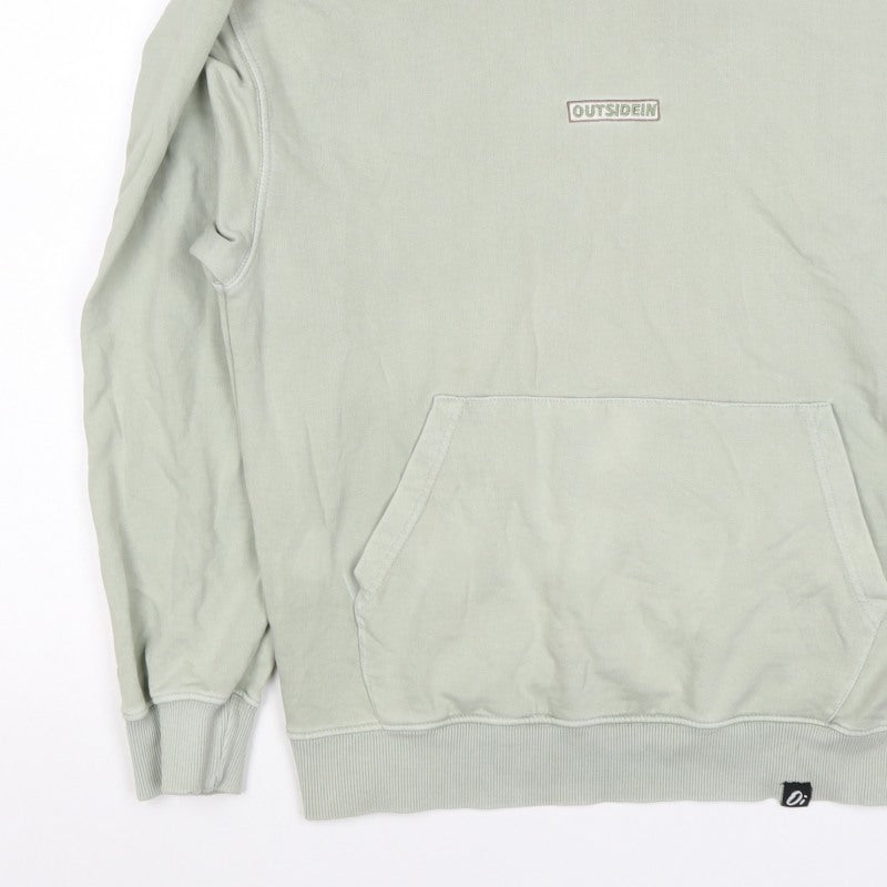 OutsideIn Men’s Green XS Pullover Hoodie Logo Kangaroo Pocket