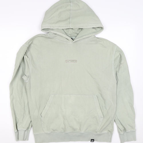 OutsideIn Men’s Green XS Pullover Hoodie Logo Kangaroo Pocket