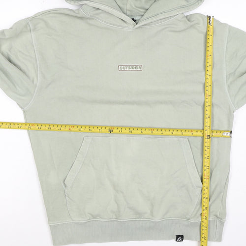OutsideIn Men’s Green XS Pullover Hoodie Logo Kangaroo Pocket