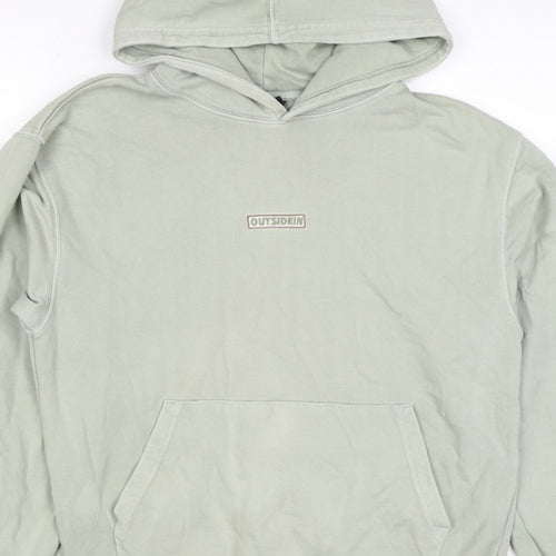 OutsideIn Men’s Green XS Pullover Hoodie Logo Kangaroo Pocket