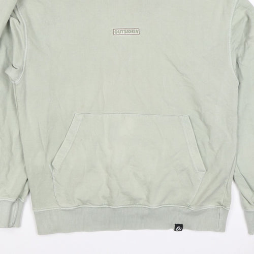 OutsideIn Men’s Green XS Pullover Hoodie Logo Kangaroo Pocket