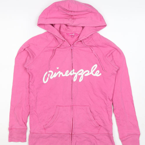 Pineapple Women’s Pink UK 10 Full Zip Hooded Logo Hoodie