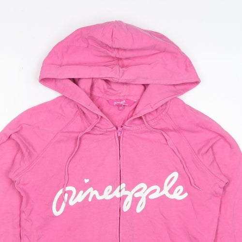 Pineapple Women’s Pink UK 10 Full Zip Hooded Logo Hoodie