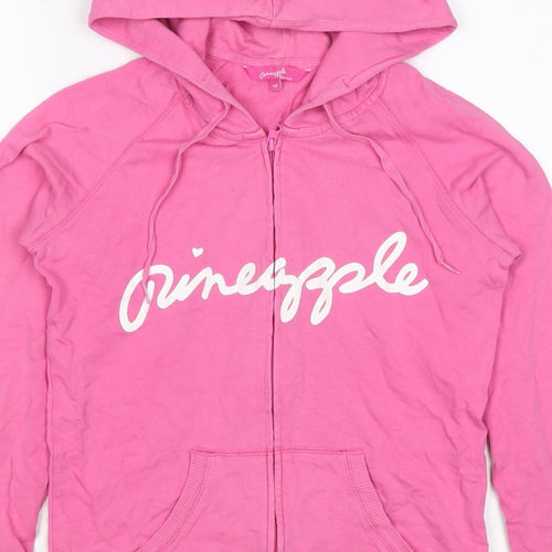 Pineapple Women’s Pink UK 10 Full Zip Hooded Logo Hoodie
