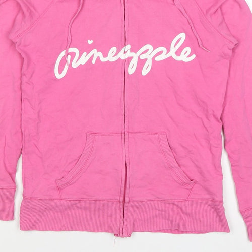Pineapple Women’s Pink UK 10 Full Zip Hooded Logo Hoodie