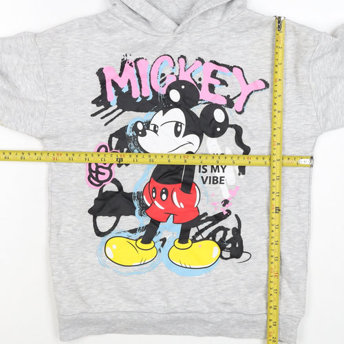 Disney Boys Grey Mickey & Friends Graphic Pullover Hoodie 9-10 Years