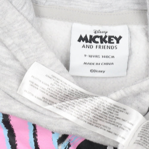 Disney Boys Grey Mickey & Friends Graphic Pullover Hoodie 9-10 Years