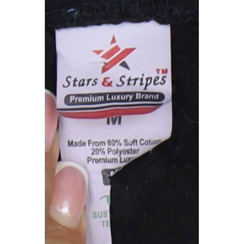 Additional view of Stars & Stripes Women’s Black M Pullover Hoodie Logo Fleece Drawstring