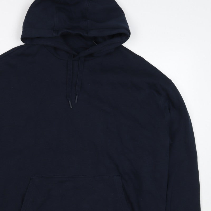 Additional view of Marks and Spencer Men Blue M Oversized Pullover Hoodie Pockets