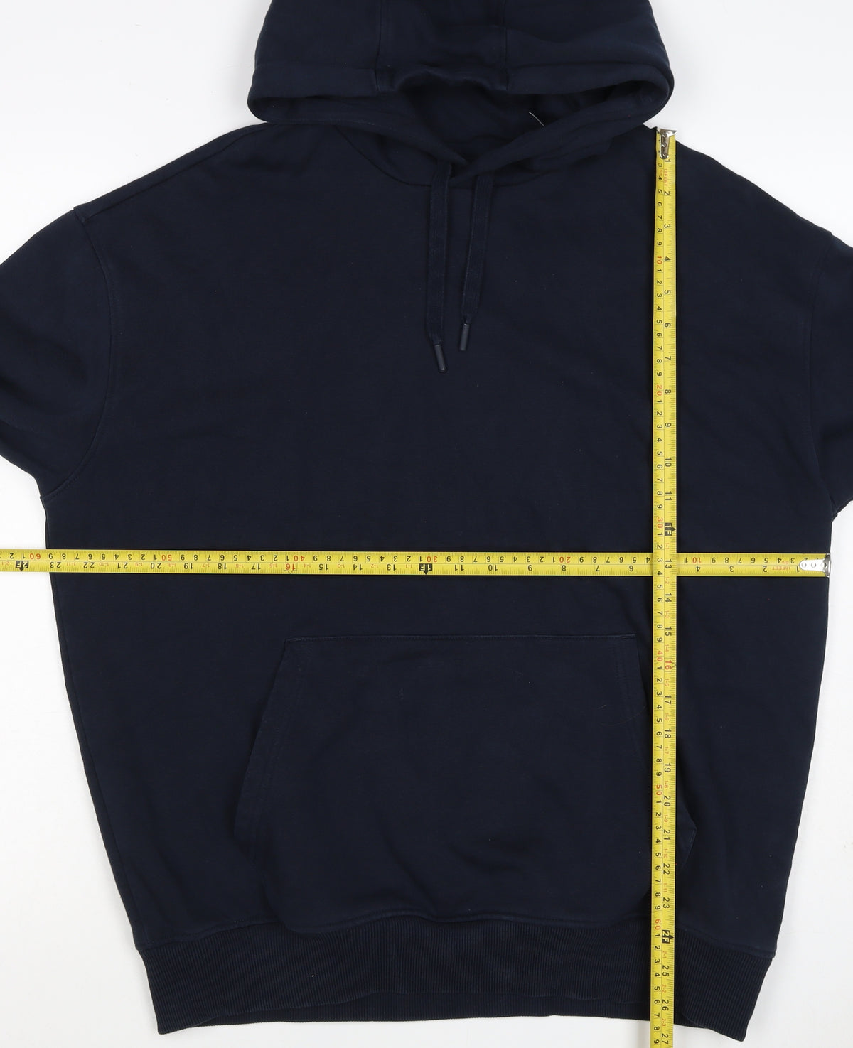Brand and care label for Marks and Spencer Men Blue M Oversized Pullover Hoodie Pockets