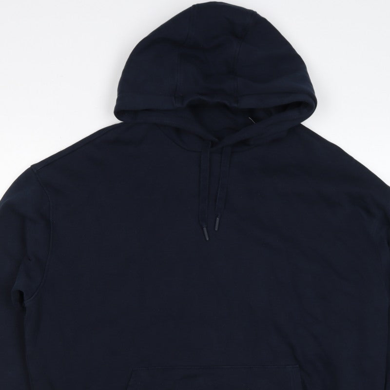 Additional view of Marks and Spencer Men Blue M Oversized Pullover Hoodie Pockets