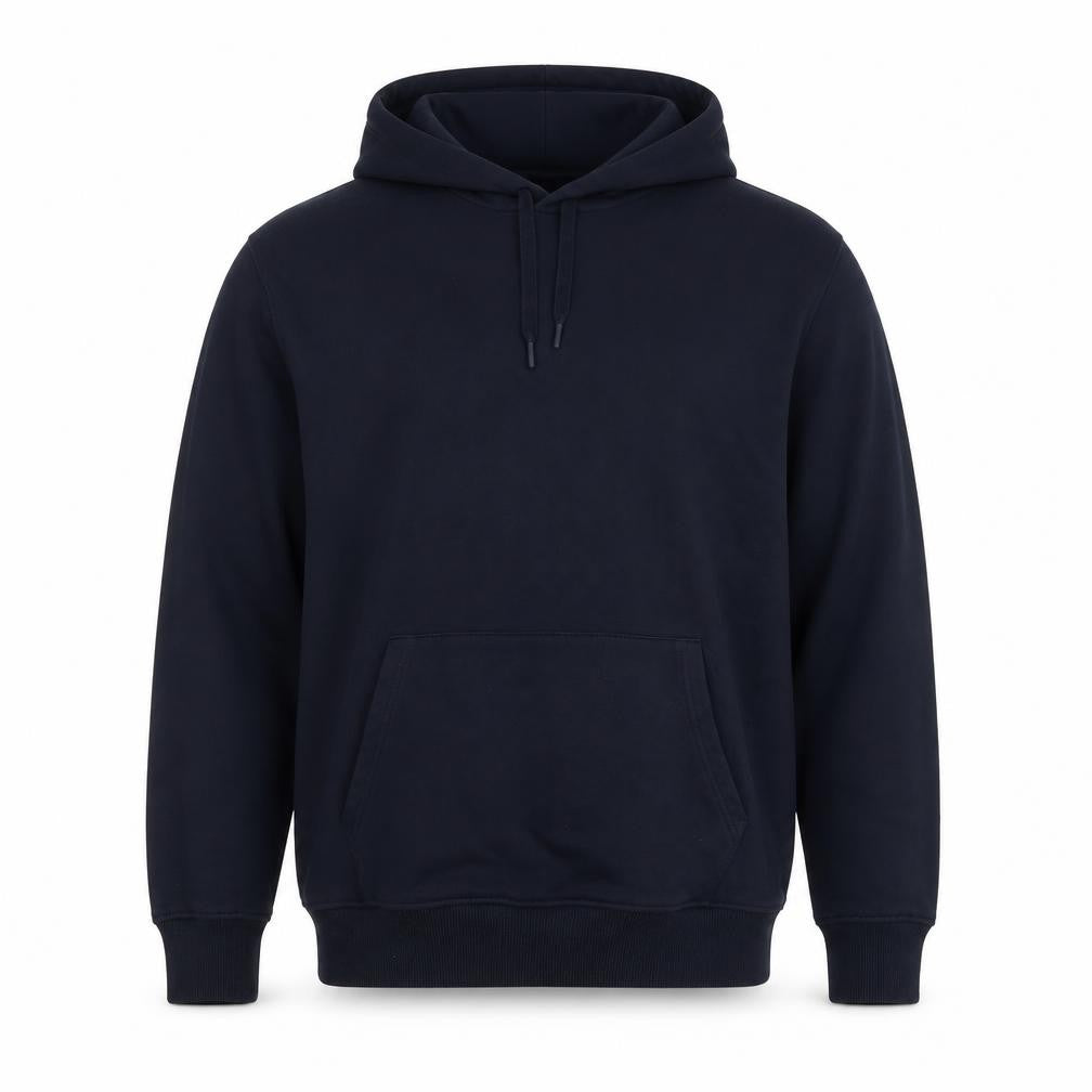 Front view of Marks and Spencer Men Blue M Oversized Pullover Hoodie Pockets