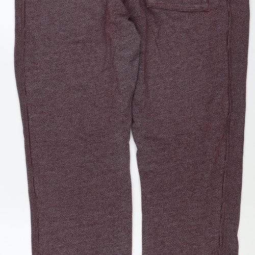 Superdry Men’s Purple Flecked Fleece Joggers Size S Drawstring