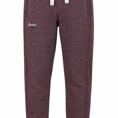 Superdry Men’s Purple Flecked Fleece Joggers Size S Drawstring
