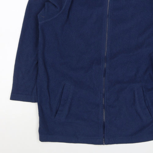 Hawkshead Men Blue L Fleece Hooded Full Zip Outdoor Jacket